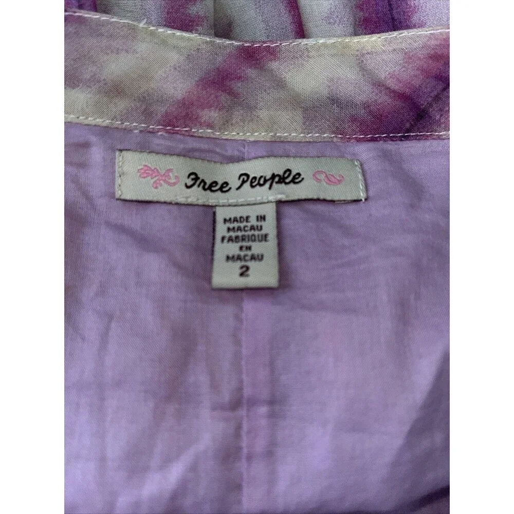 Free People Women's Skirt Lavender & Tan Pleated Size 2